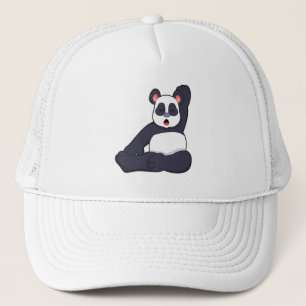 Panda bij Yoga Stretching-oefeningen Trucker Pet