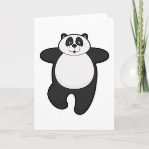 Panda bij yogarekoefening kaart