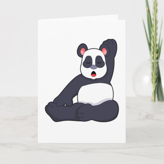 Panda bij yogarekoefeningen kaart (Voorkant)