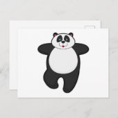 Panda bij yogastrekoefening briefkaart (Voorkant / Achterkant)