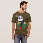 Panda Billiard Queue T-shirt (Voorkant volledig)