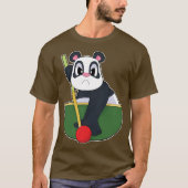 Panda Billiard Queue T-shirt (Voorkant)