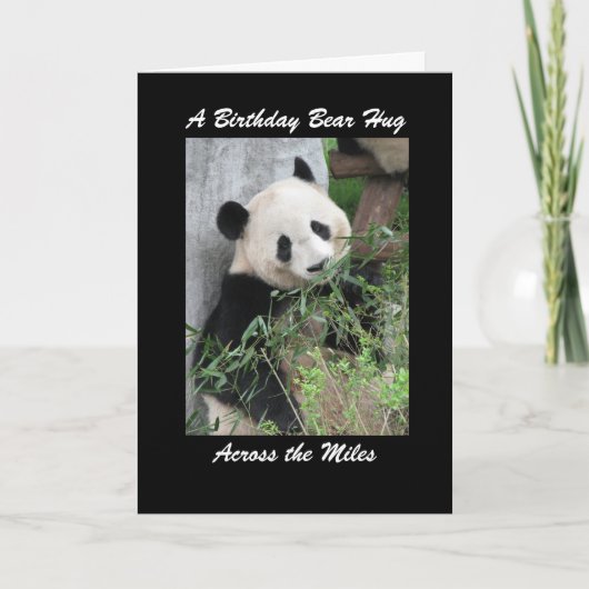 Panda Birthday Beer Hug over de Kaart van Miles (Voorkant)