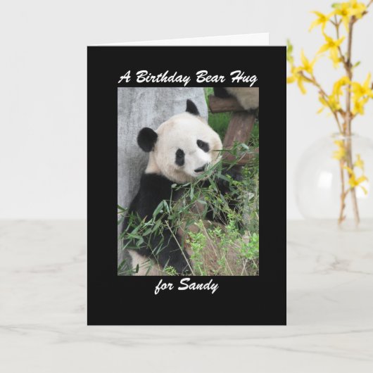 Panda Birthday Beer Hug over de Kaart van Miles (Gele Bloem)