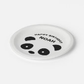 Panda Birthday Borden, wit en zwart Papieren Bordje (Gekanteld)
