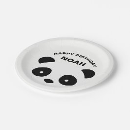 Panda Birthday Borden, wit en zwart Papieren Bordje