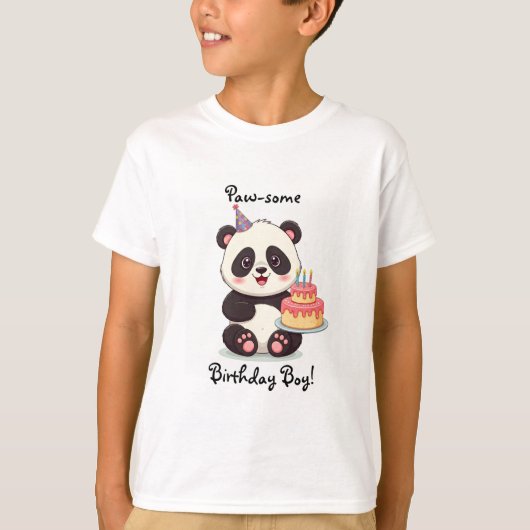 Panda Birthday Boy Shirt (Voorkant)