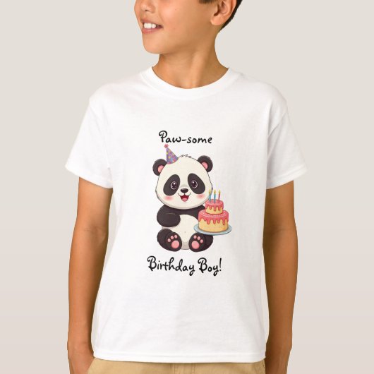 Panda Birthday Boy Shirt (Voorkant)