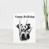 Panda Birthday Kaart (Voorkant)