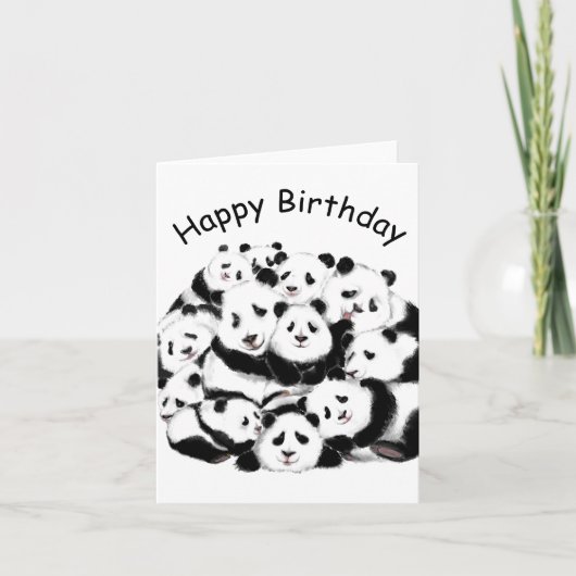 Panda Birthday Kaart Funny (Voorkant)