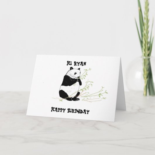 Panda Birthday-kaart Kaart (Voorkant)