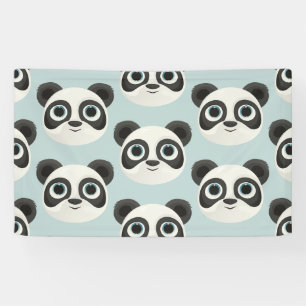 Panda Birthday Kinder kunst Spandoek