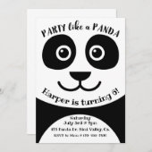 Panda, Birthday, Kinder partij, Panda-thema (Voorkant / Achterkant)