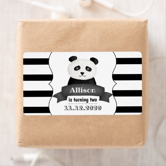 Panda Birthday Party Etiket (Insitu)