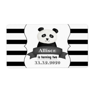 Panda Birthday Party Etiket