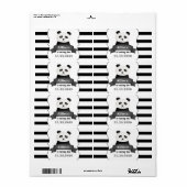 Panda Birthday Party Etiket (Full Sheet)