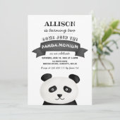 Panda Birthday Party Kaart (Staand voorkant)
