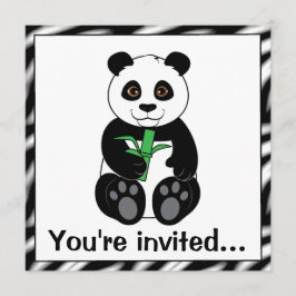 Panda Birthday Party Kaart