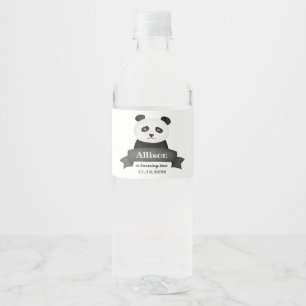 Panda Birthday Party Waterfles Etiket