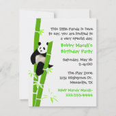 Panda Birthday Uitnodiging (Voorkant)