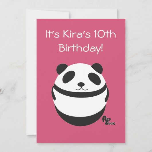 Panda Birthday Uitnodiging (Voorkant)