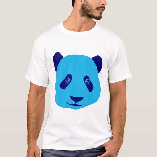 Panda Blauw T-shirt (Voorkant)