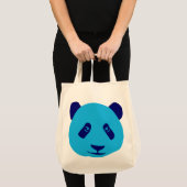 Panda - Blauw Tote Bag (Voorkant (product))