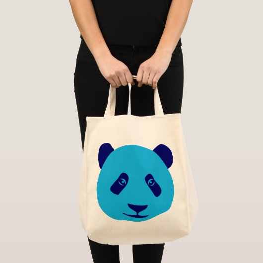 Panda - Blauw Tote Bag (Voorkant (product))