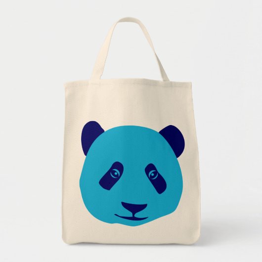 Panda - Blauw Tote Bag (Voorkant)