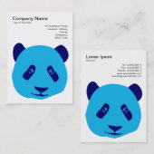 Panda - Blauw Visitekaartje (Voorkant / Achterkant)