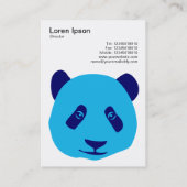 Panda - Blauw Visitekaartje (Achterkant)