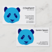 Panda - Blauw Visitekaartje (Voorkant / Achterkant)