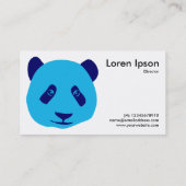 Panda - Blauw Visitekaartje (Achterkant)
