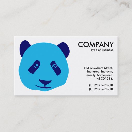 Panda - Blauw Visitekaartje (Voorkant)