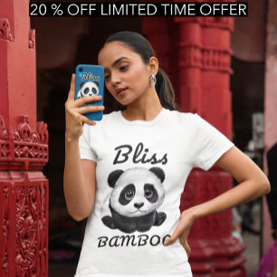 Panda Bliss T-shirt - Schattig Bamboe Design 