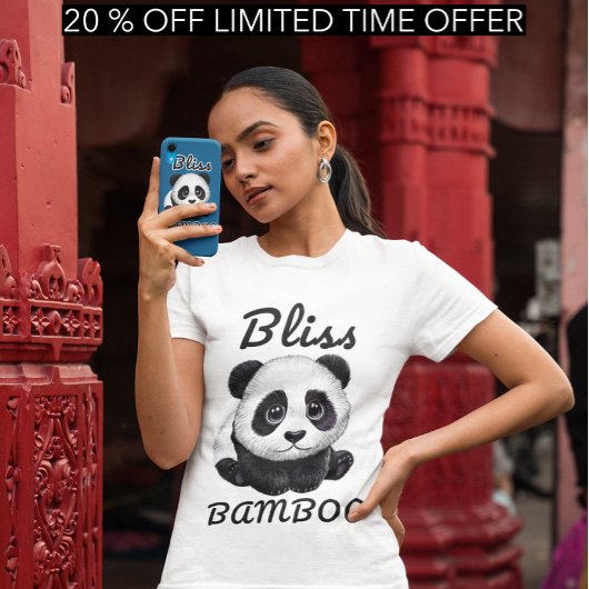 Panda Bliss T-shirt - Schattig Bamboe Design