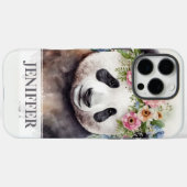Panda Bloemen Aquarel Case-Mate iPhone Case (Achterkant (horizontaal))