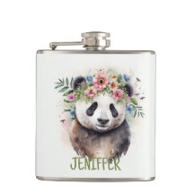 Panda Bloemen Aquarel                          