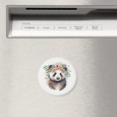Panda Bloemen Aquarel Magneet (Insitu (Vaatwasser))