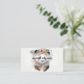 Panda Bloemen Aquarel Visitekaartje (Staand voorkant)