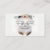 Panda Bloemen Aquarel Visitekaartje (Achterkant)