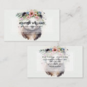 Panda Bloemen Aquarel Visitekaartje (Voorkant / Achterkant)