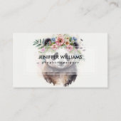 Panda Bloemen Aquarel Visitekaartje (Voorkant)