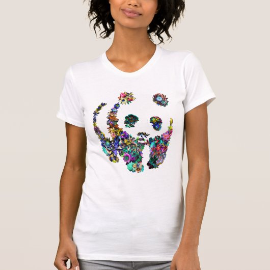 Panda bloemen shirt (Voorkant)