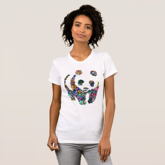 Panda bloemen shirt (Voorkant volledig)