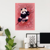Panda Blossom Poster (Thuiskantoor)