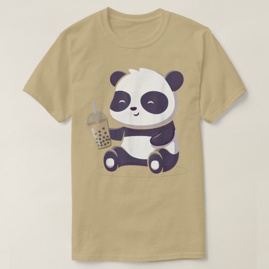 Panda Boba Bubble Tea Anime Kawaii Japans Otaku T-shirt (Design voorkant)