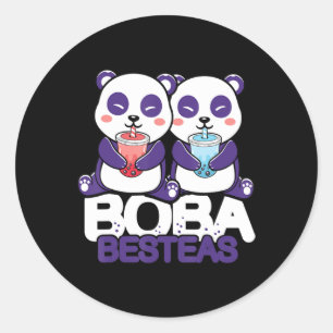 Panda Boba Bubble Tea Anime Kawaii Neko Girls Ronde Sticker