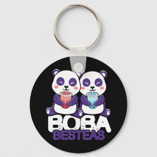 Panda Boba Bubble Tea Anime Kawaii Neko Girls Sleutelhanger