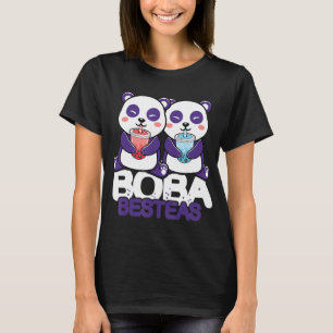 Panda Boba Bubble Tea Anime Kawaii Neko Girls T-shirt